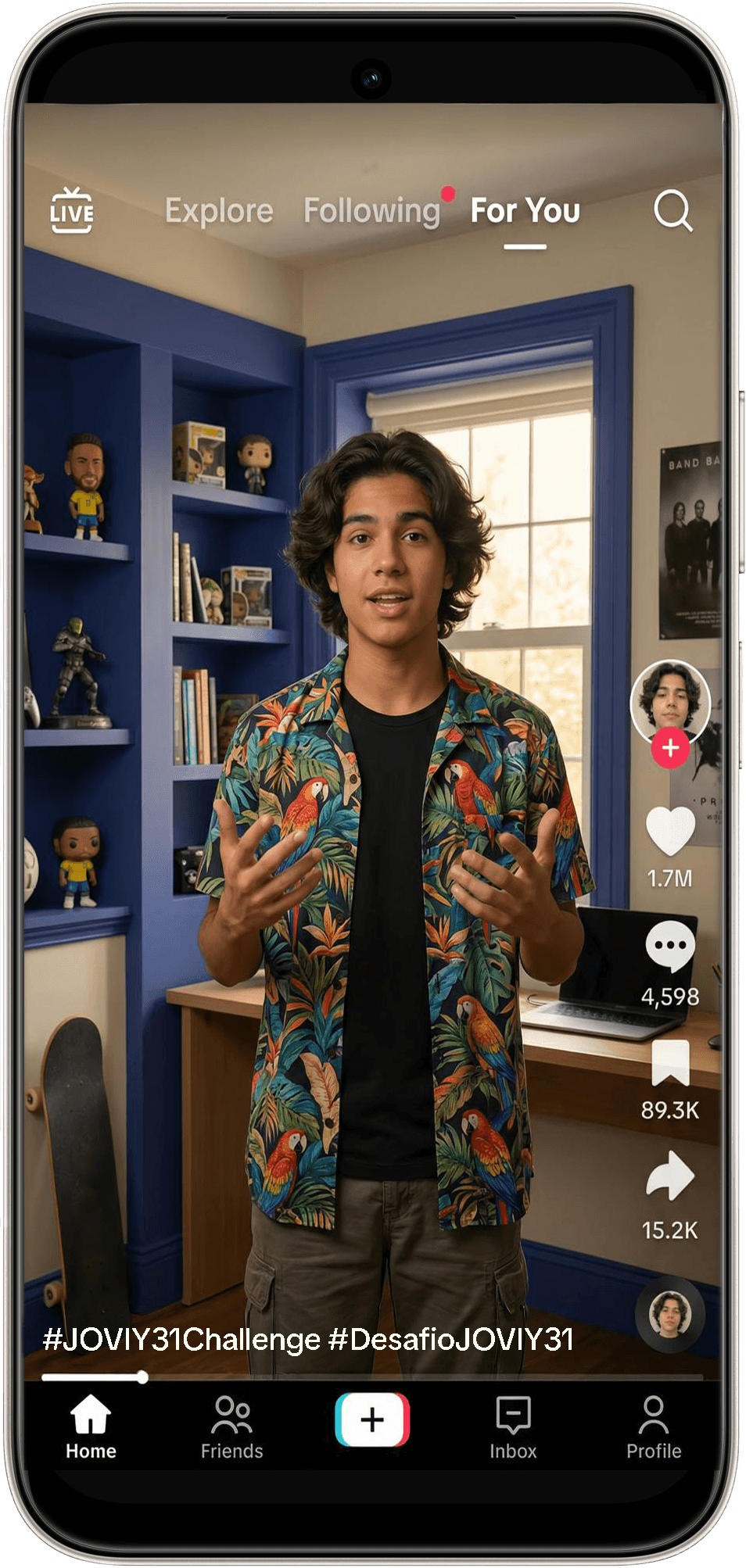 JOVI Y31 — Mockup TikTok